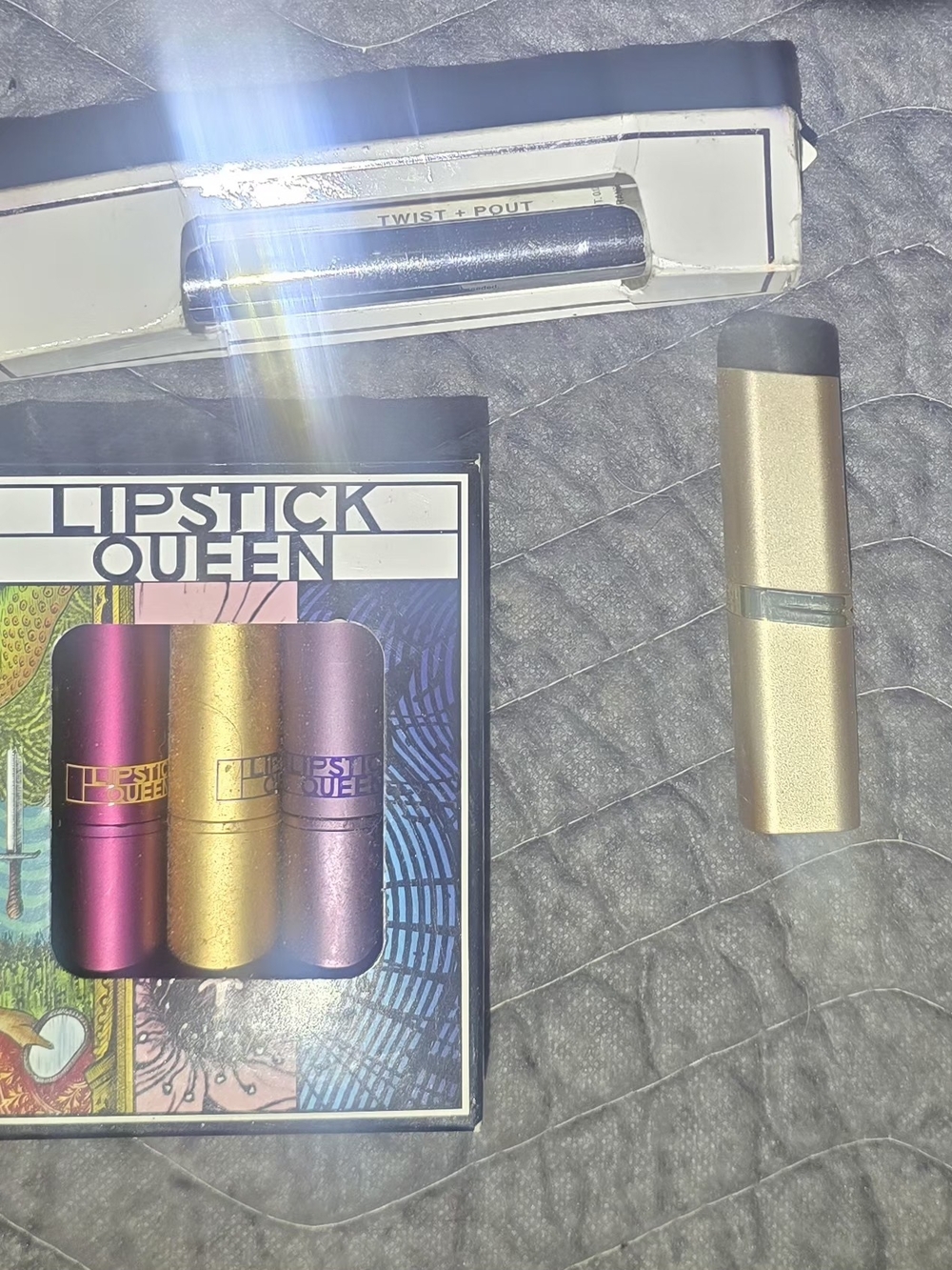 Lipstick Queen Gold and Pink Metallic Lipstick Set